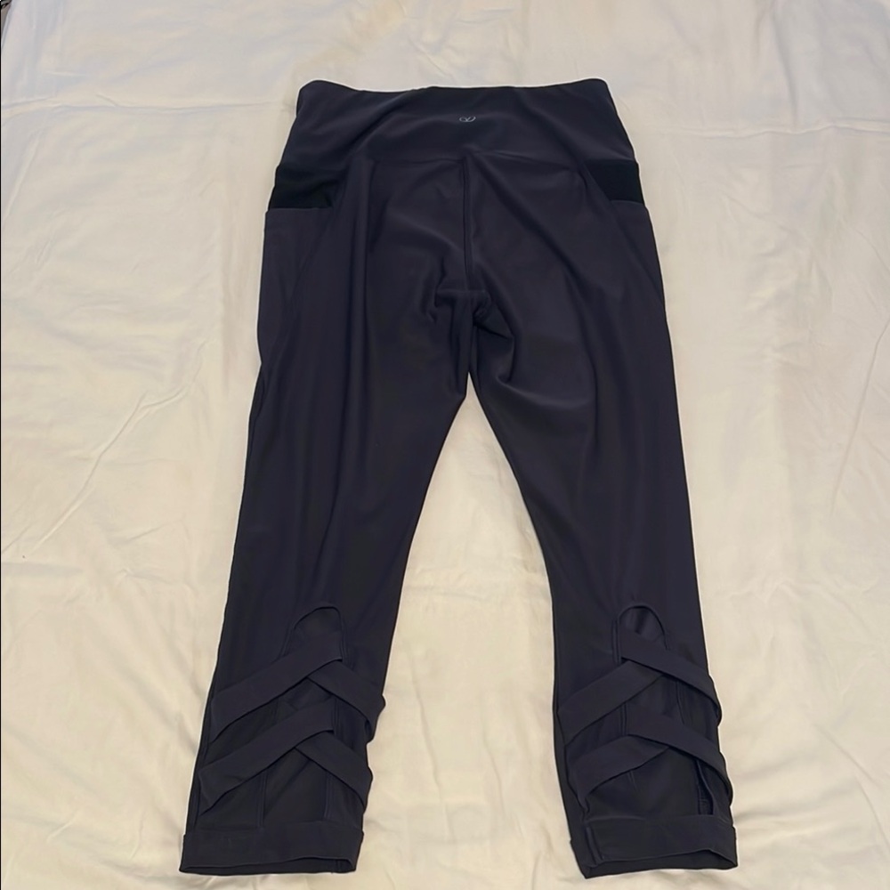 Women's Navy Workout Pants - Picture 4 of 6